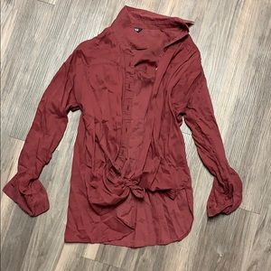 Button Down Maroon Shirt from Express